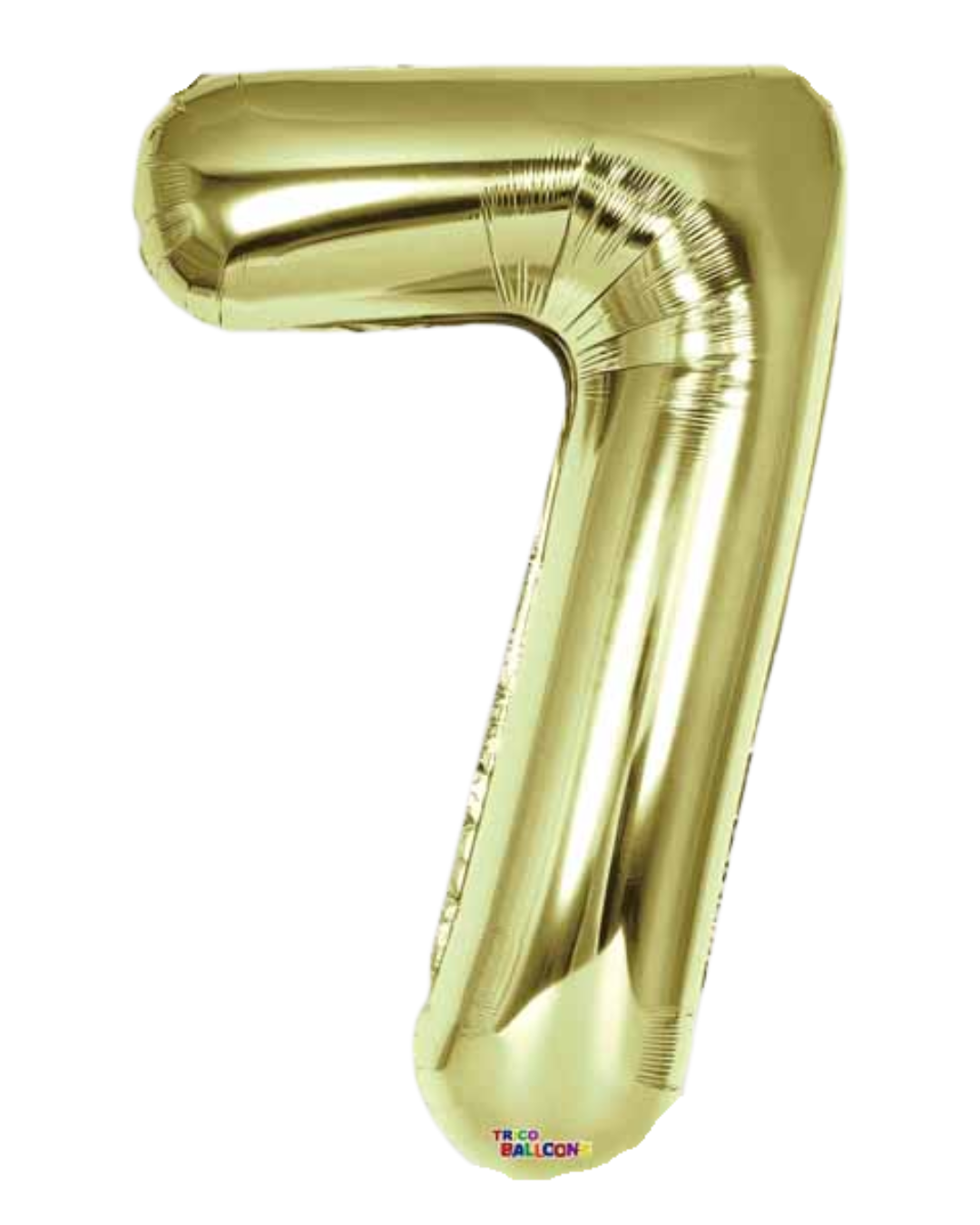 34" White Gold Number Balloons