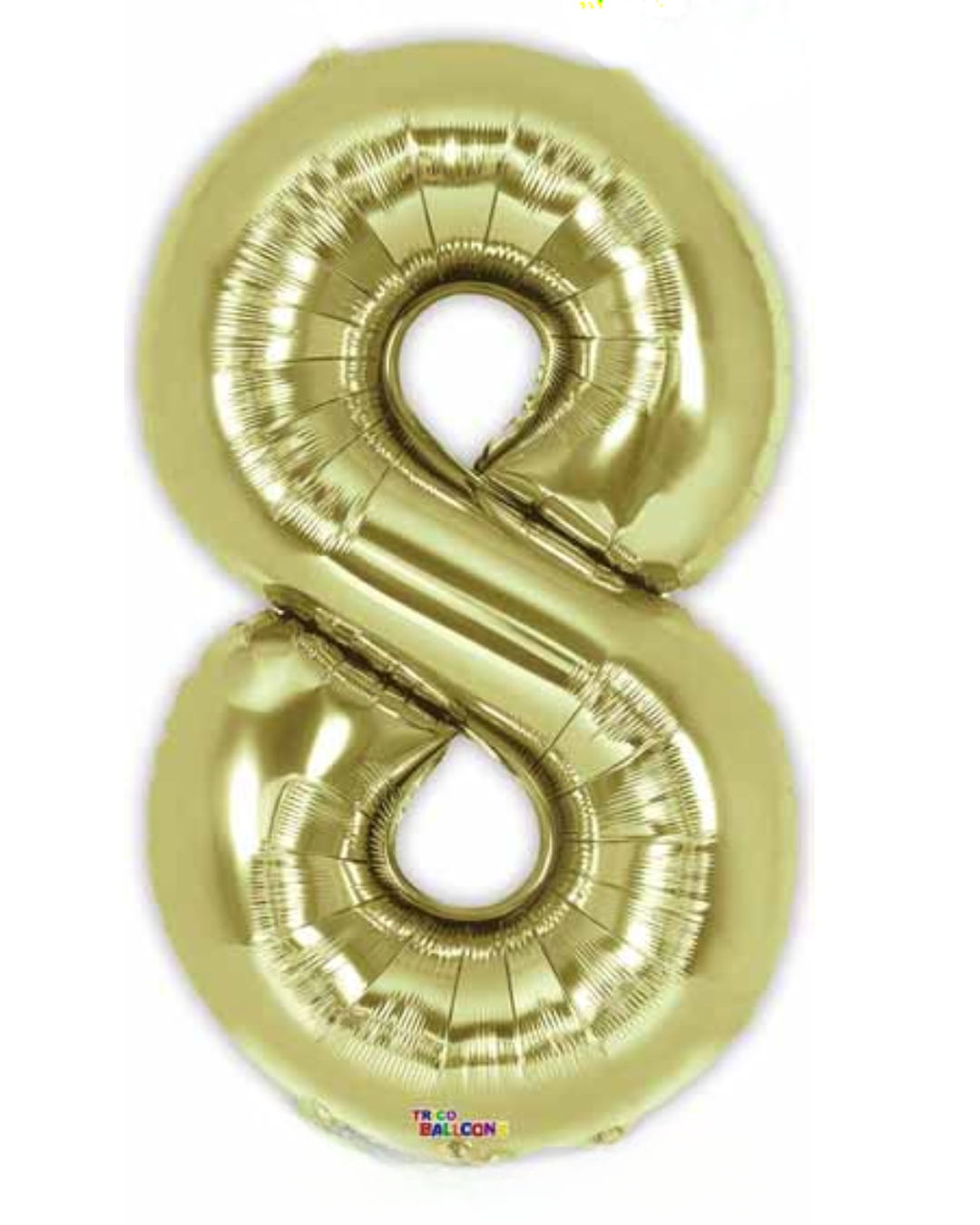 34" White Gold Number Balloons