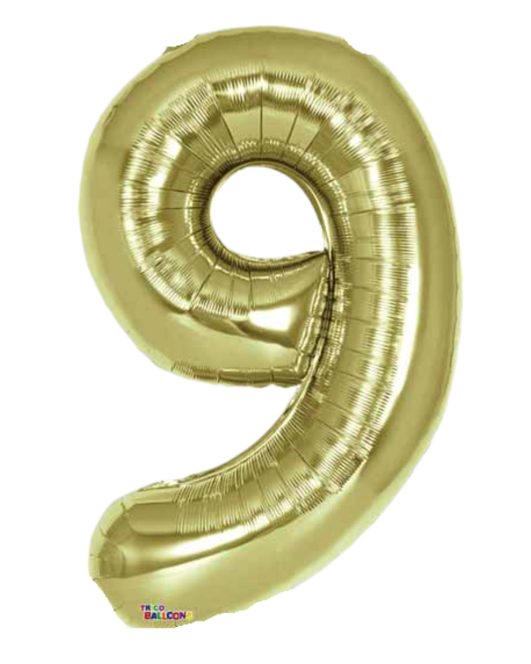 34" White Gold Number Balloons