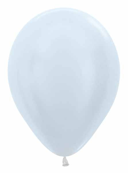 Satin White Color Latex Balloon Sempertex Betallic