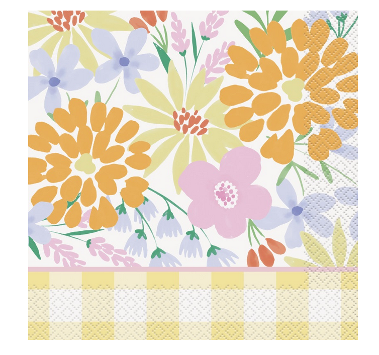 Spring Picnic Luncheon Napkins 16 Pieces