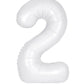 34" Number 2 Supershape Decorative Foil Balloon WHITE