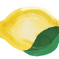 Citrus Fruit Lemon Shaped 9.25" Plates 8 Pieces