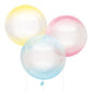 Assorted Color Gradient Printed Clear Sphere Balloons 18"  3ct