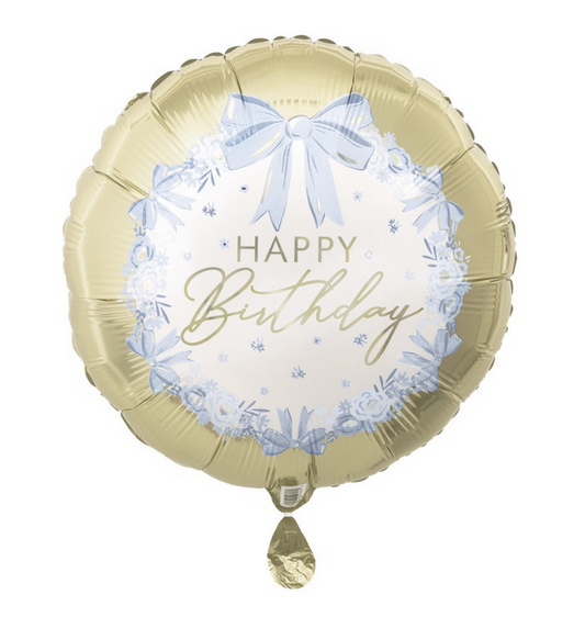 Dainty Bows "Happy Birthday" Round 18" Foil Balloon