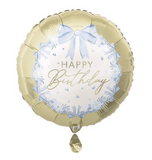 Dainty Bows "Happy Birthday" Round 18" Foil Balloon
