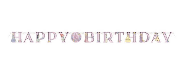 Disney Princess Happy Birthday Jointed Banner 6 Feet