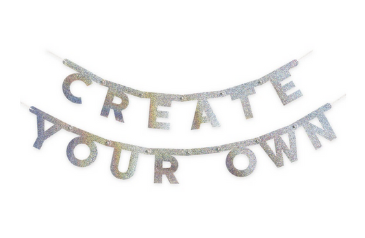 Foil Glitter Cutout Letter DIY Banner Kit Create Your Own