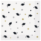 Graduation Stars And Grad Caps Party Beverage Napkins 16pk