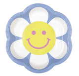 Groovy Birthday Flower Shaped 8.25" Plates 8ct