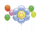 Groovy Birthday Giant Daisy Foil and Latex Balloon Bouquet 6pc
