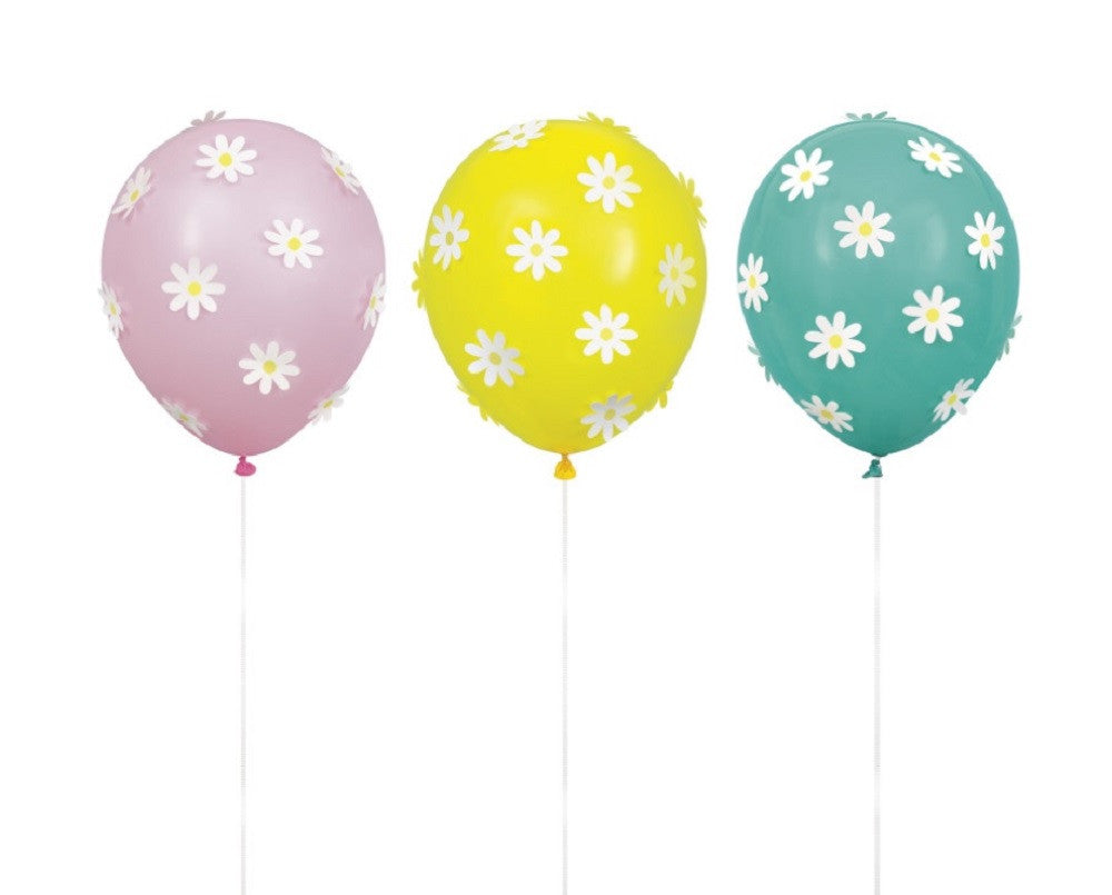 Groovy Birthday Daisy Decal & Latex Balloon Kit
