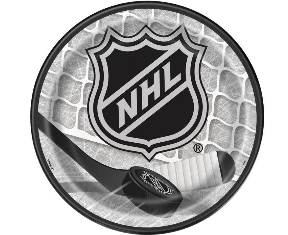 NHL Hockey Dessert Paper Plates