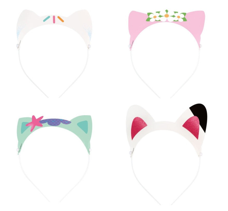 Gabby's Dollhouse Glitter Paper Headbands 4ct