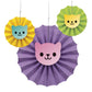 Gabby's Dollhouse Paper Fan Decorations Kit 3ct