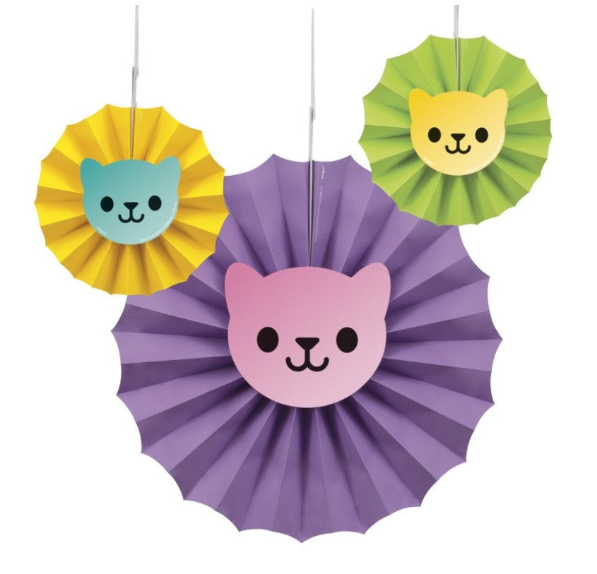 Gabby's Dollhouse Paper Fan Decorations Kit 3ct