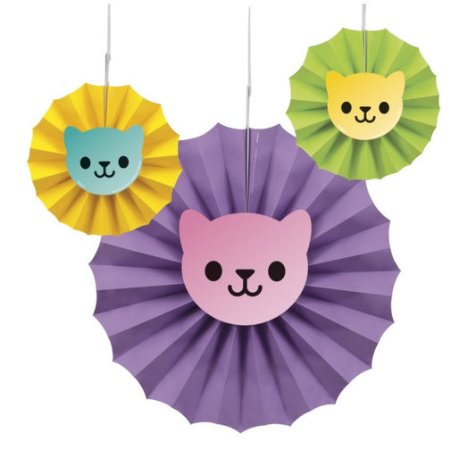 Gabby's Dollhouse Paper Fan Decorations Kit 3ct