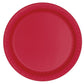 dinner size paper plates solid ruby red color