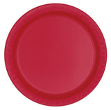 dinner size paper plates solid ruby red color