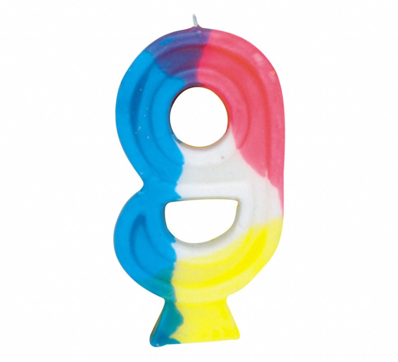 Rainbow Numeral Birthday Party Cake Candle #9 Number Nine