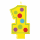 Decorative Colorful Numeral Birthday Party Cake Candle #1 Number One