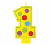 Decorative Colorful Numeral Birthday Party Cake Candle #1 Number One