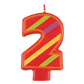 Decorative Colorful Numeral Birthday Party Cake Candle #2 Number Two