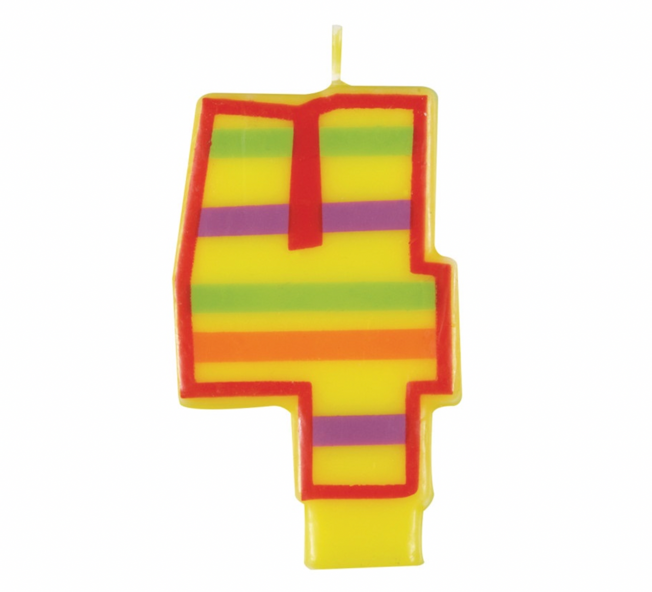 Decorative Colorful Numeral Birthday Party Cake Candle #4 Number Four