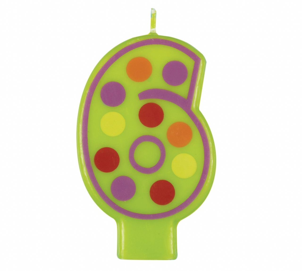 Decorative Colorful Numeral Birthday Party Cake Candle #6 Number Six
