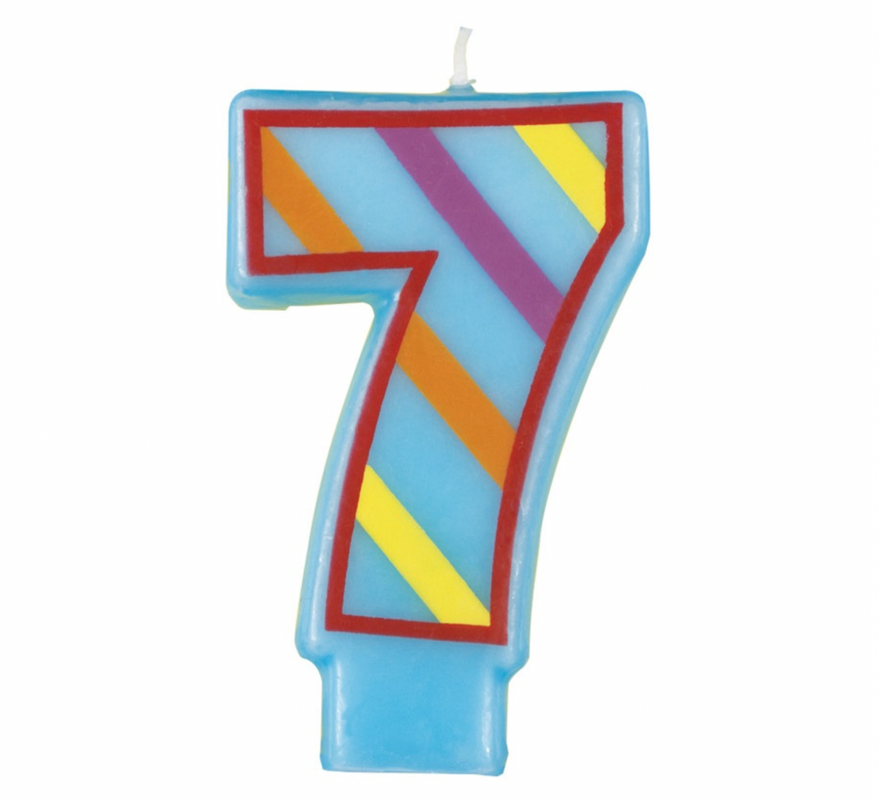 Decorative Colorful Numeral Birthday Party Cake Candle #7 Number Seven