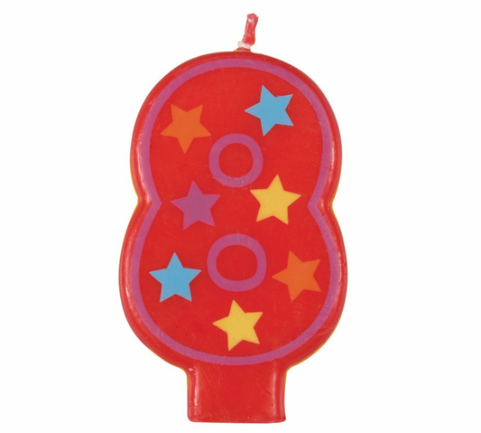 Decorative Colorful Numeral Birthday Party Cake Candle #8 Number Eight