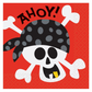 Ahoy Pirate Skull & Crossbones Party Beverage Napkins 16pk