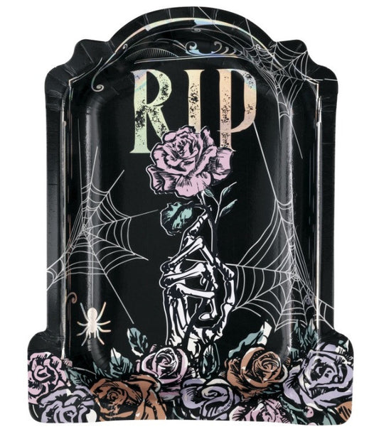 RIP Tombstone Shaped Paper Plates
