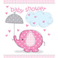 Umbrellaphants Pink Invitations 8ct