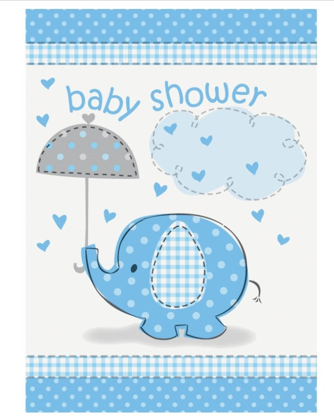 Umbrellaphants Blue Invitations 8ct