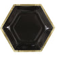 black gold honeycomb hexagon plates