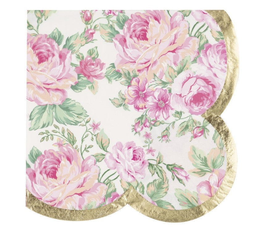 garden party floral pattern napkins