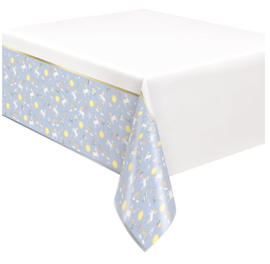 Unicorn Theme Metallic Foil Table Cover