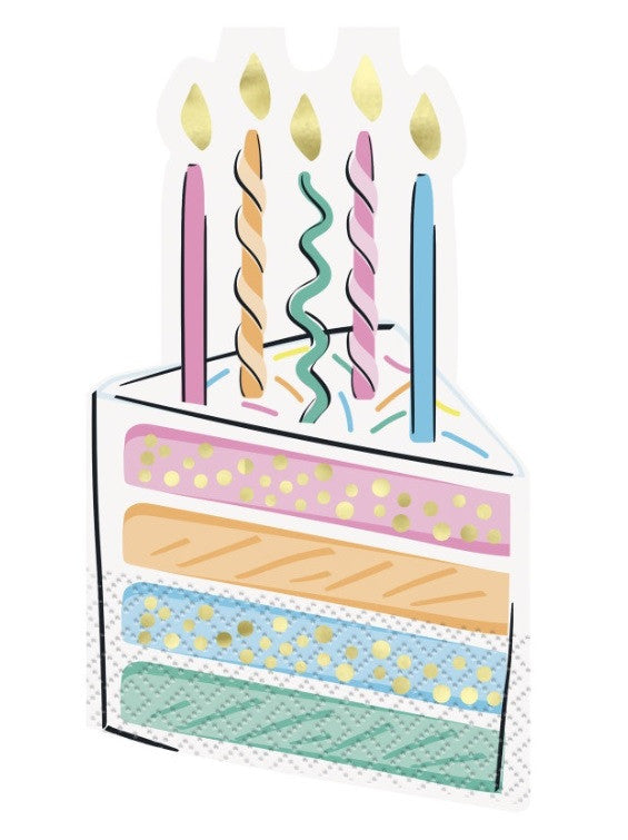 Cute Celebrate Cake Shaped Napkins