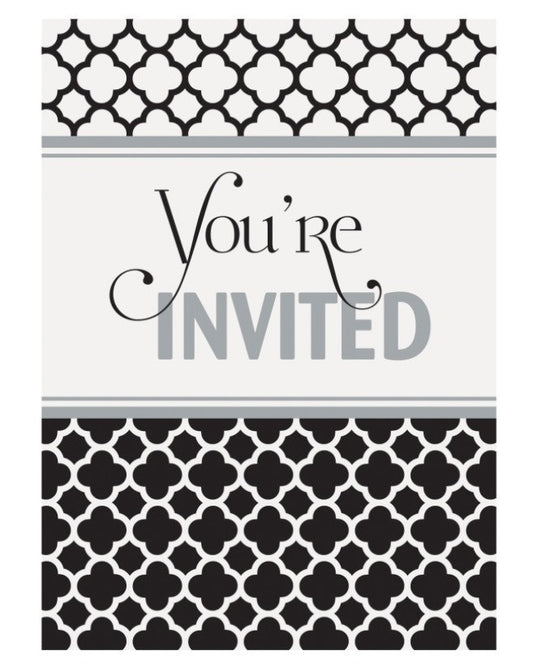 Quatrefoil Party Invitations 8ct