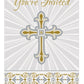 Gold & Silver Radiant Cross Invitations 8ct