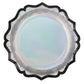 Iridescent Hauntings Scalloped Shaped 8.25" Dessert Plates  8ct - Iridescent Foil Stamping