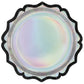 Iridescent Hauntings Scalloped Shaped 9.25" Dessert Plates  8ct - Iridescent Foil Stamping