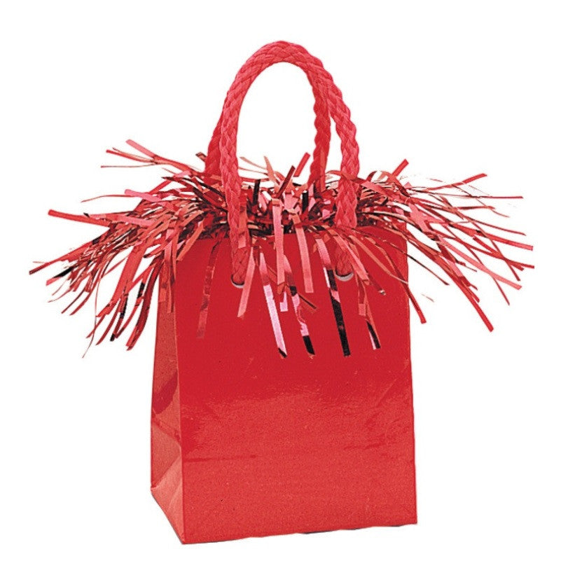 red mini gift bag balloon weight