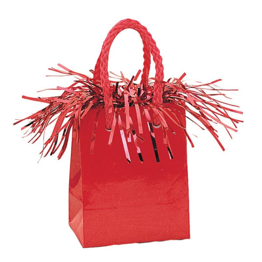 red mini gift bag balloon weight