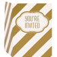 Golden Birthday Invitations 8ct