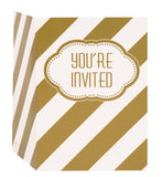 Golden Birthday Invitations 8ct