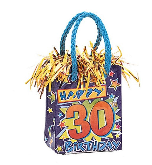 30th Birthday Mini Gift Bag Balloon Weight