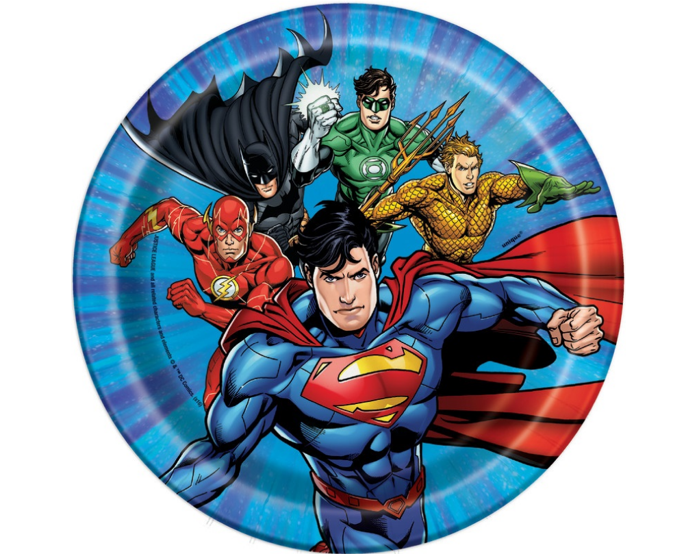 Dessert Plates Justice League 8pk