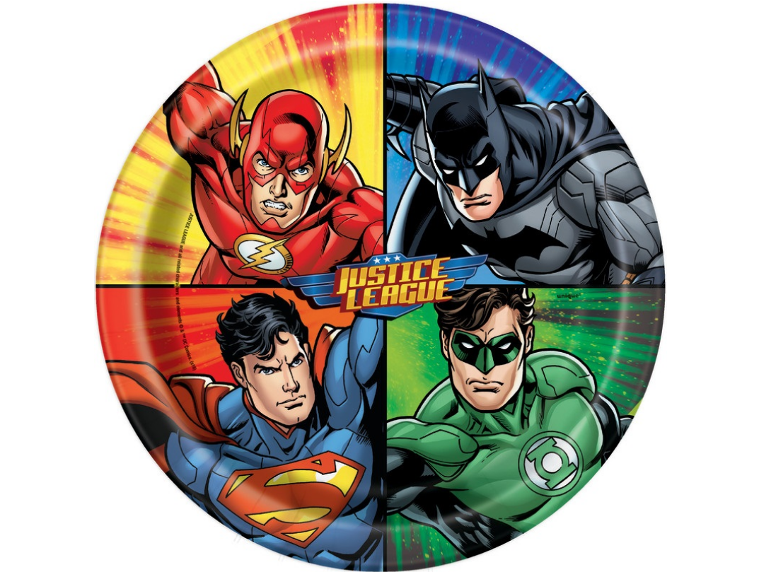 Justice League Dinner Paper Plates 8pk